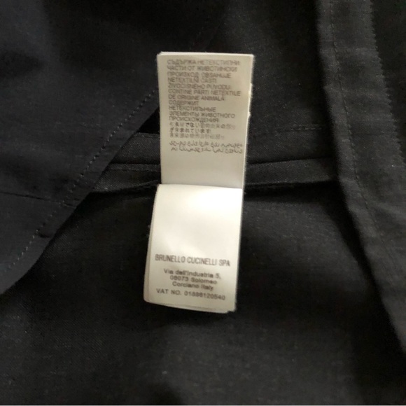 Brunello Cucinelli Dark Grey Wool Blazer Women Size IT46 - Picture 11 of 17